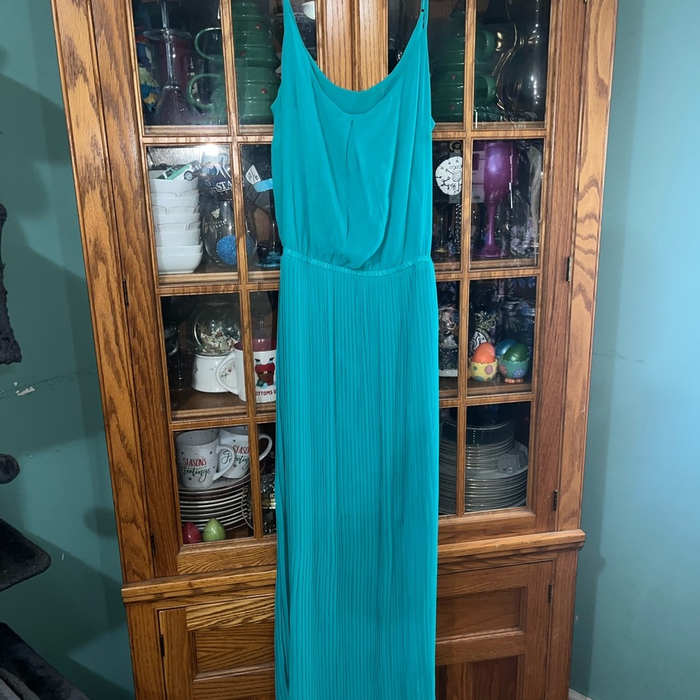 Bisou Bisou Elegant Aqua Maxi Dress